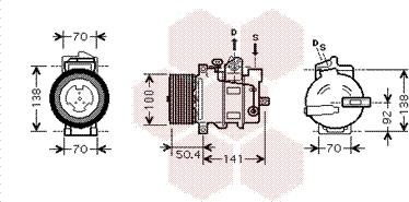 Van Wezel 3000K431 - Kompresors, Gaisa kond. sistēma www.autospares.lv