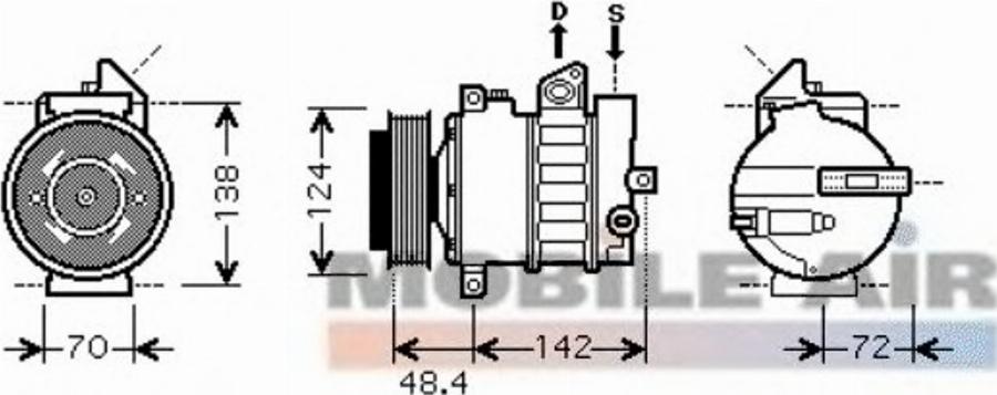 Van Wezel 30 00 K437 - Dzītais disks, Elektromagn. sajūgs-Kompresors www.autospares.lv