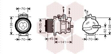 Van Wezel 3000K429 - Compressor, air conditioning www.autospares.lv