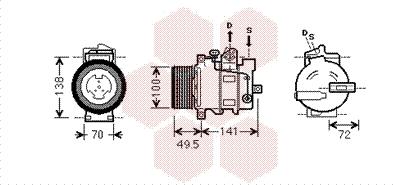 Van Wezel 3000K476 - Compressor, air conditioning www.autospares.lv