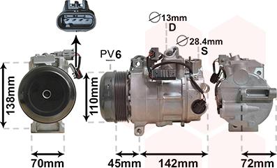 Van Wezel 3000K683 - Kompresors, Gaisa kond. sistēma www.autospares.lv