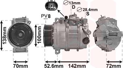 Van Wezel 3000K639 - Kompresors, Gaisa kond. sistēma www.autospares.lv