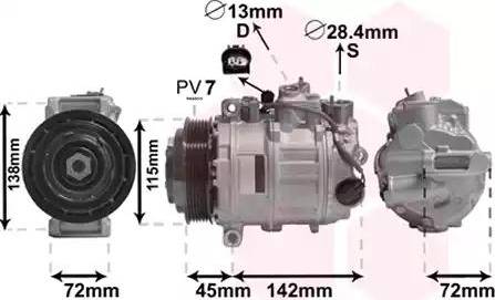 Van Wezel 3000K635 - Kompresors, Gaisa kond. sistēma www.autospares.lv