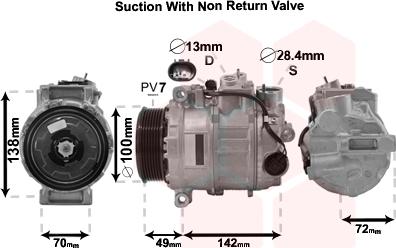 Van Wezel 3000K638 - Compressor, air conditioning www.autospares.lv