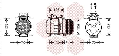 Van Wezel 3000K097 - Kompresors, Gaisa kond. sistēma autospares.lv