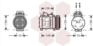 Van Wezel 3000K054 - Compressor, air conditioning www.autospares.lv