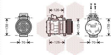 Van Wezel 3000K057 - Kompresors, Gaisa kond. sistēma autospares.lv