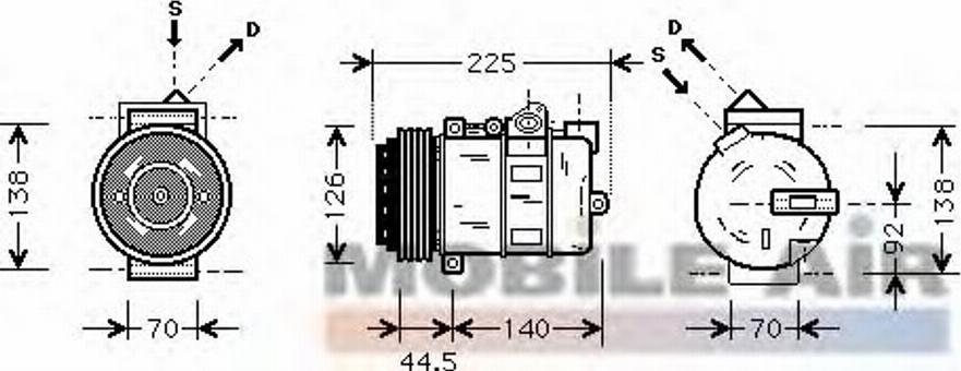 Van Wezel 3000K369 - Kompresors, Gaisa kond. sistēma autospares.lv