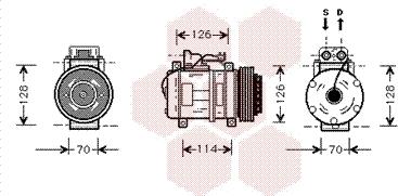 Van Wezel 3000K274 - Compressor, air conditioning www.autospares.lv