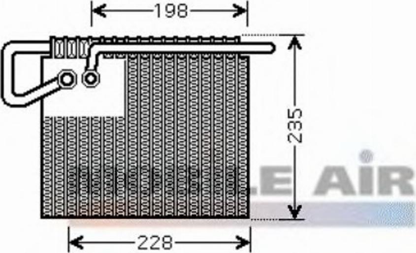 Van Wezel 3000V397 - Evaporator, air conditioning www.autospares.lv