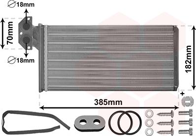 Van Wezel 30016701 - Heat Exchanger, interior heating www.autospares.lv