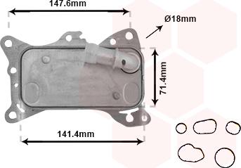 Van Wezel 30013705 - Eļļas radiators, Motoreļļa www.autospares.lv