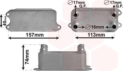 Van Wezel 30013702 - Eļļas radiators, Automātiskā pārnesumkārba www.autospares.lv