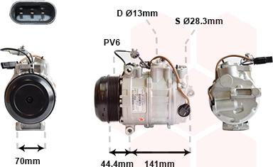 Van Wezel 3001K713 - Kompresors, Gaisa kond. sistēma autospares.lv