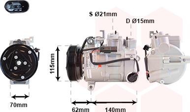 Van Wezel 3001K717 - Compressor, air conditioning www.autospares.lv