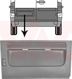 Van Wezel 3075149 - Aizmugurējās durvis www.autospares.lv