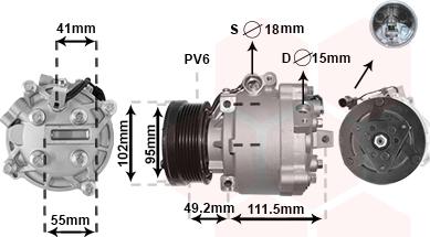 Van Wezel 3201K701 - Kompresors, Gaisa kond. sistēma www.autospares.lv