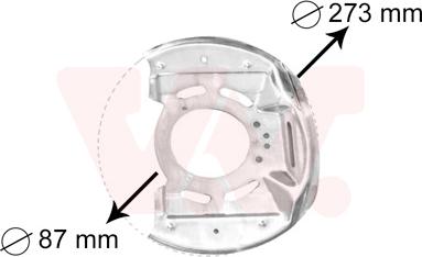 Van Wezel 3763371 - Dubļu sargs, Bremžu disks www.autospares.lv