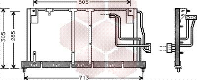 Van Wezel 37005225 - Kondensators, Gaisa kond. sistēma www.autospares.lv