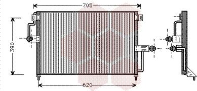 Van Wezel 37005227 - Kondensators, Gaisa kond. sistēma www.autospares.lv