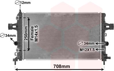 Van Wezel 37002482 - Radiators, Motora dzesēšanas sistēma www.autospares.lv