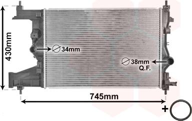 Van Wezel 37002487 - Radiators, Motora dzesēšanas sistēma autospares.lv