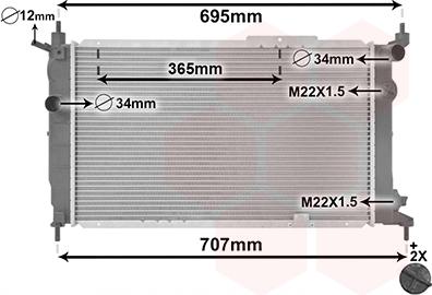 Van Wezel 37002091 - Radiators, Motora dzesēšanas sistēma www.autospares.lv