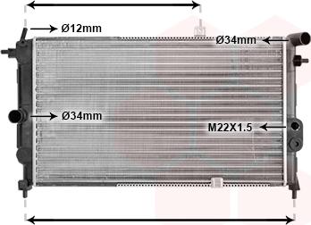 Van Wezel 37002190 - Radiators, Motora dzesēšanas sistēma www.autospares.lv