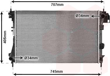 Van Wezel 37002340 - Radiators, Motora dzesēšanas sistēma www.autospares.lv