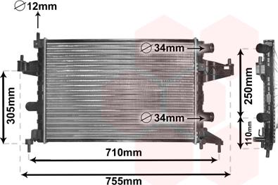 Van Wezel 37002303 - Radiators, Motora dzesēšanas sistēma www.autospares.lv