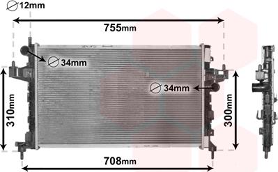 Van Wezel 37002380 - Radiators, Motora dzesēšanas sistēma www.autospares.lv