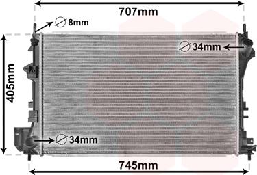 Van Wezel 37002338 - Radiators, Motora dzesēšanas sistēma www.autospares.lv