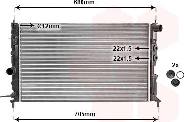 Van Wezel 37002244 - Radiators, Motora dzesēšanas sistēma www.autospares.lv