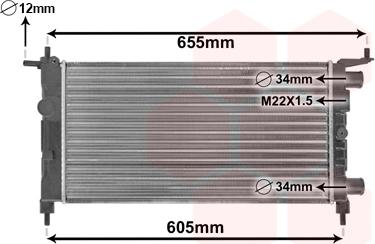 Van Wezel 37002261 - Radiators, Motora dzesēšanas sistēma www.autospares.lv