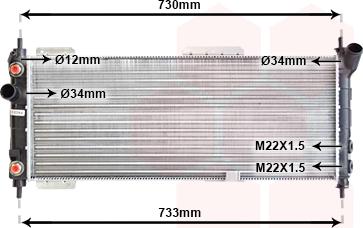 Van Wezel 37002200 - Radiators, Motora dzesēšanas sistēma www.autospares.lv