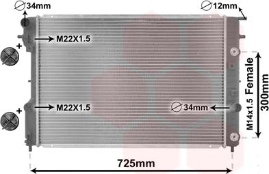 Van Wezel 37002202 - Radiators, Motora dzesēšanas sistēma www.autospares.lv