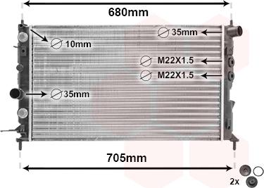 Van Wezel 37002220 - Radiators, Motora dzesēšanas sistēma www.autospares.lv