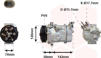 Van Wezel 3700K448 - Kompresors, Gaisa kond. sistēma autospares.lv