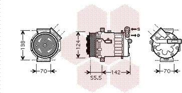 Van Wezel 3700K447 - Kompresors, Gaisa kond. sistēma www.autospares.lv