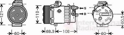 Van Wezel 3700K464 - Kompresors, Gaisa kond. sistēma www.autospares.lv