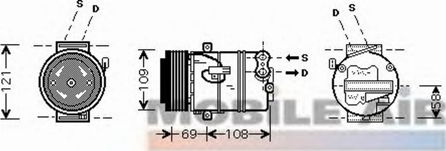 Van Wezel 3700K426 - Kompresors, Gaisa kond. sistēma www.autospares.lv