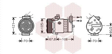 Van Wezel 3700K477 - Kompresors, Gaisa kond. sistēma www.autospares.lv