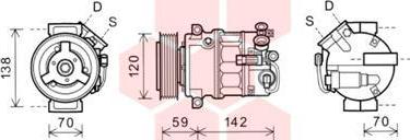 Van Wezel 3700K579 - Kompresors, Gaisa kond. sistēma autospares.lv