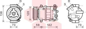 Van Wezel 3700K577 - Compressor, air conditioning www.autospares.lv