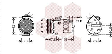 Van Wezel 3700K377 - Kompresors, Gaisa kond. sistēma www.autospares.lv