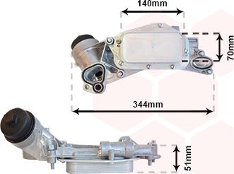 Van Wezel 37013684 - Eļļas radiators, Motoreļļa www.autospares.lv