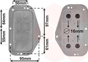 Van Wezel 37013702 - Eļļas radiators, Motoreļļa autospares.lv