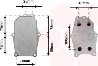 Van Wezel 37013707 - Eļļas radiators, Motoreļļa www.autospares.lv