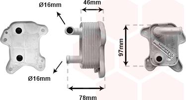 Van Wezel 37013719 - Eļļas radiators, Motoreļļa www.autospares.lv