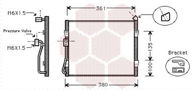 Van Wezel 25005089 - Kondensators, Gaisa kond. sistēma www.autospares.lv